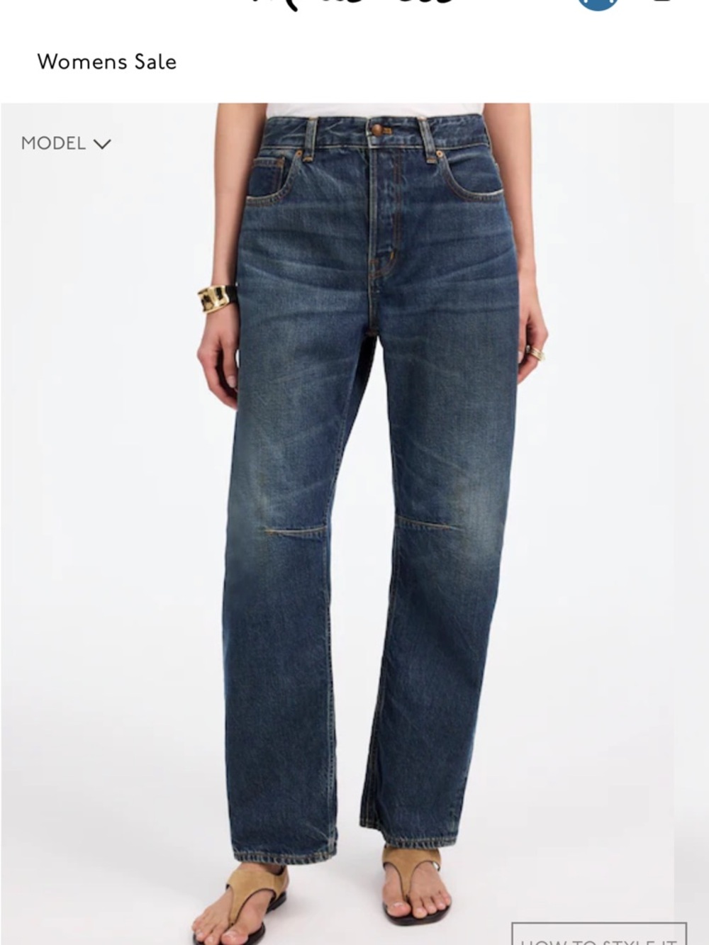 Madewell The Darted Barrel Leg Jean in Danner Wash size 29